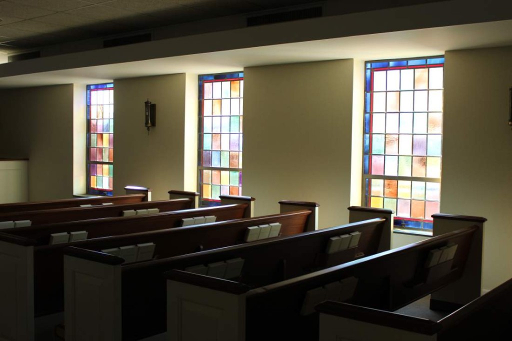 Chapel and stained glass windows